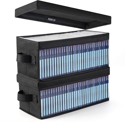 UENTIP CD Storage Box-Pack of 8 CD Case holder,For Home Car Travel Office in Kuwait