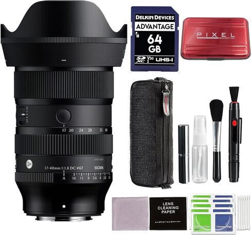 Sigma 17-40mm f/1.8 DC Art Lens for Fujifilm X Mount with Advanced Accessory and Travel Bundle | 214975 | 17-40mm Fujifilm Lens in Saudi Arabia