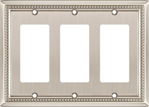 Sunken Pearls Heavy Duty Decorative Wall Plate Switch Plate Outlet Cover (Double Toggle, Antique Brass) in Saudi Arabia