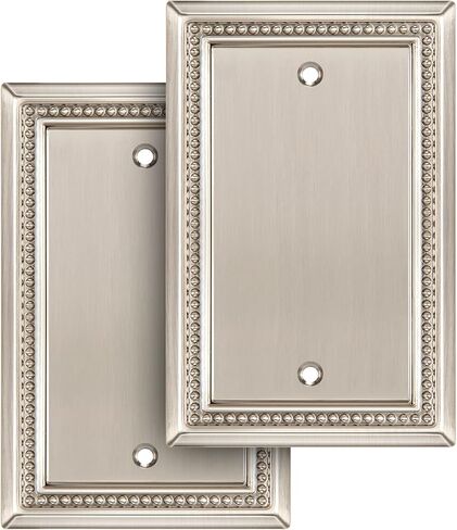 Sunken Pearls Heavy Duty Decorative Wall Plate Switch Plate Outlet Cover (Double Toggle, Antique Brass) in Saudi Arabia