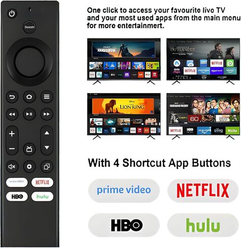 Compatible with Toshiba Smart tv Remote, Compatible with Insignia tv Remote Control. No Setup Needed (Excludes Voice Function) (Not for F. Stick.) Free Blue Cover. in Saudi Arabia