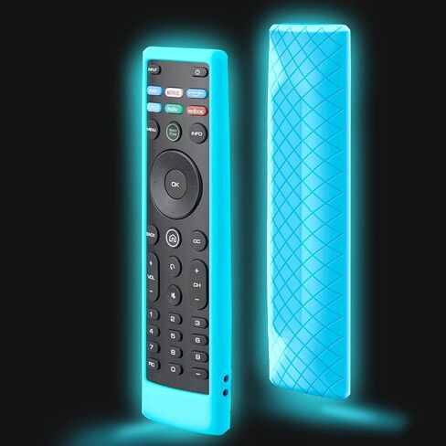 غطاء لجهاز Vizio Remote، متوافق مع حافظة Vizio Remote XRT136 / XRT140 D Series Universal Smart TV Control، غطاء جلدي بديل من السيليكون يتوهج في الظلام in Kuwait