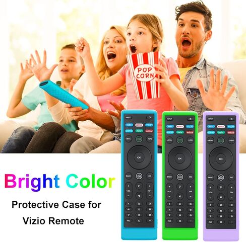 غطاء لجهاز Vizio Remote، متوافق مع حافظة Vizio Remote XRT136 / XRT140 D Series Universal Smart TV Control، غطاء جلدي بديل من السيليكون يتوهج في الظلام in Kuwait