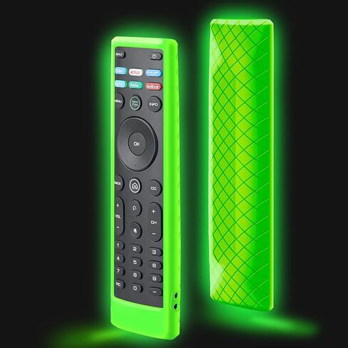 غطاء لجهاز Vizio Remote، متوافق مع حافظة Vizio Remote XRT136 / XRT140 D Series Universal Smart TV Control، غطاء جلدي بديل من السيليكون يتوهج في الظلام in Kuwait