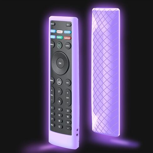 غطاء لجهاز Vizio Remote، متوافق مع حافظة Vizio Remote XRT136 / XRT140 D Series Universal Smart TV Control، غطاء جلدي بديل من السيليكون يتوهج في الظلام in Kuwait