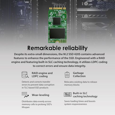 Transcend 240GB M.2 SATA III 6GB/S SSD MTS420 3D TLC Flash 42mm Form in Saudi Arabia