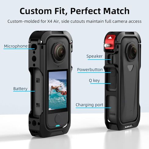 حافظة معدنية واقية لملحقات الهواء Insta360 X4، قفص من الألومنيوم بإطار متعدد الوظائف مع هيكل أقوى، ومحول سريع التحرير in Saudi Arabia
