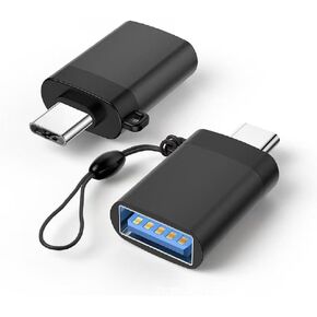 USB-C 3.1 Male to USB A Female Adapter Converter OTG Type C Black 2pcs in Saudi Arabia
