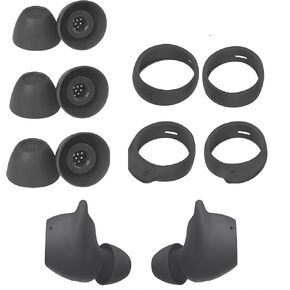 Ear Tips Kit for Galaxy Buds FE SM-R400N Replacement Silicone Eartips Cover Ear Hook Earbuds Gel Wings Anti-Slip, Fit in The Charging Case, 5 Pairs, Black in Kuwait