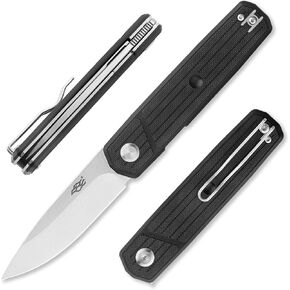 Firebird GANZO FH927 سكين جيب قوي قابل للطي D2 شفرة فولاذية G10 مقبض مضاد للانزلاق مع مشبك للتخييم والصيد والصيد في الهواء الطلق EDC سكين جيب (أسود) in Kuwait