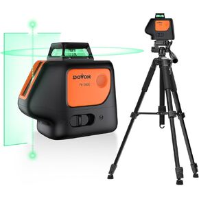 DOVOH Rechargeable Laser Level Self Leveling, High Accuracy Cross Line Laser Level Green 66ft Horizontal & Vertical Expanded Angle 150° Electronic Lazer Level for Tiling, C2-120G in Kuwait