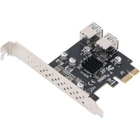 بطاقة توسيع ZJchao USB C، PCI E 1X إلى 4 USB 3.0 فتحة محول PCIe بطاقة توسيع PC ملحقات حافظة USB3.2 GEN1 موسع 5 جيجابت في الثانية يدعم 1X 4X 8X 16X فتحات 4 منافذ PCIe in Kuwait