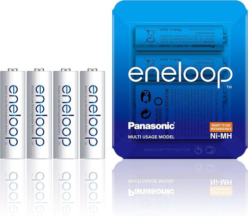 باناسونيك 1x4 Eneloop Mignon AA 1900 مللي أمبير + علبة البطارية، BK-3MCCEC4BE (AA 1900 مللي أمبير + علبة البطارية) in Kuwait