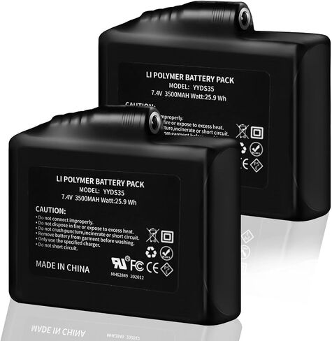 7.4V 3500mAh Batteries Compatible with Heated Gloves, Heated Socks Hat Scarf with DC Port, Lithium Polymer Batteries Replacement for Women Men Heated Gloves, Overcharge & Short Circuit Protection in Kuwait