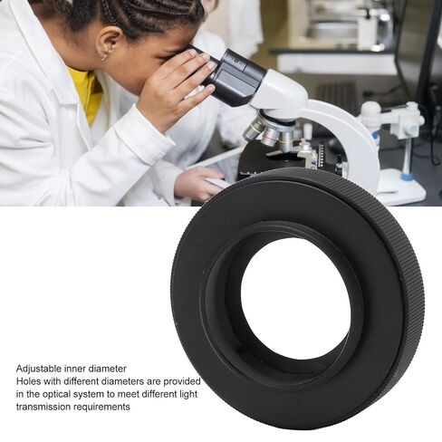 Iris Aperture Aperture Module Integrated Diaphragm Manually Adjustable 1.5mm to 26mm ID 45mm OD M30 to M37 for Optical System Camera Microscope in Saudi Arabia