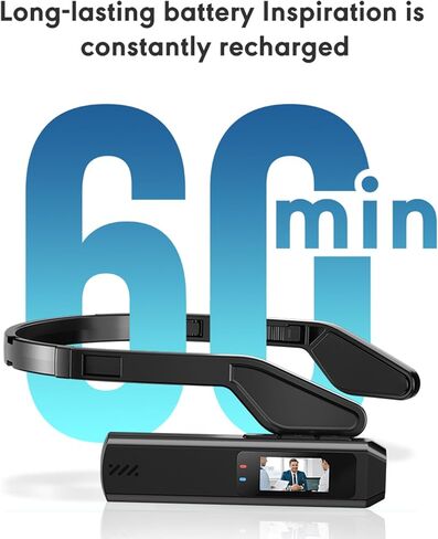 Dpofirs Head Mounted Camera, 2.7K Ultra HD Recording with 0.96 Inch Color Display and WiFi APP Control, for Meetings Travel Sports in Saudi Arabia