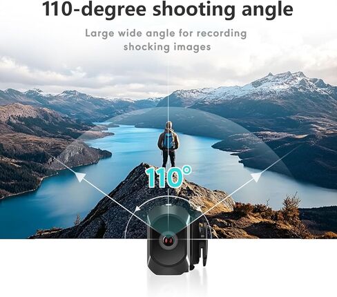 Dpofirs Head Mounted Camera, 2.7K Ultra HD Recording with 0.96 Inch Color Display and WiFi APP Control, for Meetings Travel Sports in Saudi Arabia