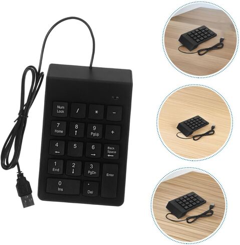 Vaguelly 2 قطعة لوحة مفاتيح رقمية USB 18-مفتاح لوحة مفاتيح رقمية محمولة لأجهزة الكمبيوتر المحمول واستخدام مكتب المحاسبة المكتبي in Kuwait