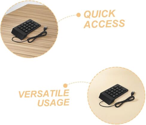 Vaguelly 2 قطعة لوحة مفاتيح رقمية USB 18-مفتاح لوحة مفاتيح رقمية محمولة لأجهزة الكمبيوتر المحمول واستخدام مكتب المحاسبة المكتبي in Kuwait