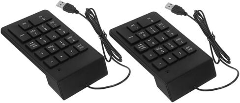 Kisangel 2pcs Portable USB Numeric Keypad 18-Key Mechanical Number Pad Keyboard for Financial Accounting Data Entry Compatible with Laptop Desktop PC in Saudi Arabia