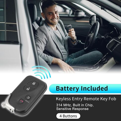 X AUTOHAUX HYQ14AAB 314.3MHz Replacement Keyless Entry Remote Smart Key Fob for Lexus ES350 GS300 GS350 GS430 GS450h GS460 IS250 IS350 LS600h No.271451-0140/89904-30270/89904-50380 4 Buttons in Saudi Arabia