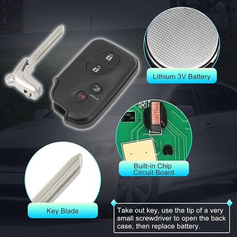 X AUTOHAUX HYQ14AAB 314.3MHz Replacement Keyless Entry Remote Smart Key Fob for Lexus ES350 GS300 GS350 GS430 GS450h GS460 IS250 IS350 LS600h No.271451-0140/89904-30270/89904-50380 4 Buttons in Saudi Arabia