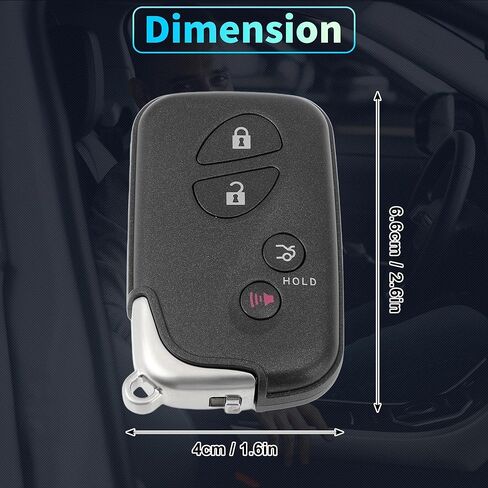X AUTOHAUX HYQ14AAB 314.3MHz Replacement Keyless Entry Remote Smart Key Fob for Lexus ES350 GS300 GS350 GS430 GS450h GS460 IS250 IS350 LS600h No.271451-0140/89904-30270/89904-50380 4 Buttons in Saudi Arabia