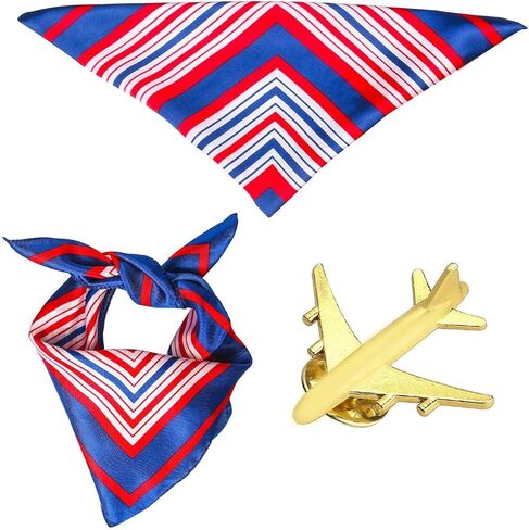 مجموعة زي الطيران، وشاح قبعة، قفازات بيضاء، نظارات شمسية، دبوس الطائرة، لعب الأدوار، حفلة الهالوين التنكرية in Kuwait