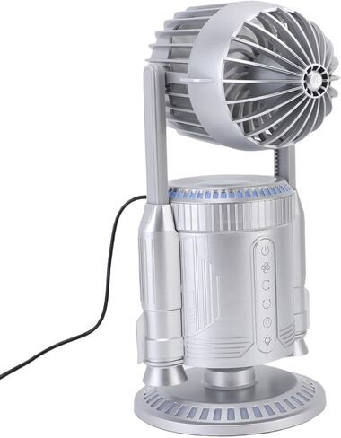 YWBL-WH Small Mist Spray Desk Fan Mini USB Cooling Fan with Dynamic LED Effects 360 Rotating Quiet Fans for Gaming Room Office Bedroom in Saudi Arabia