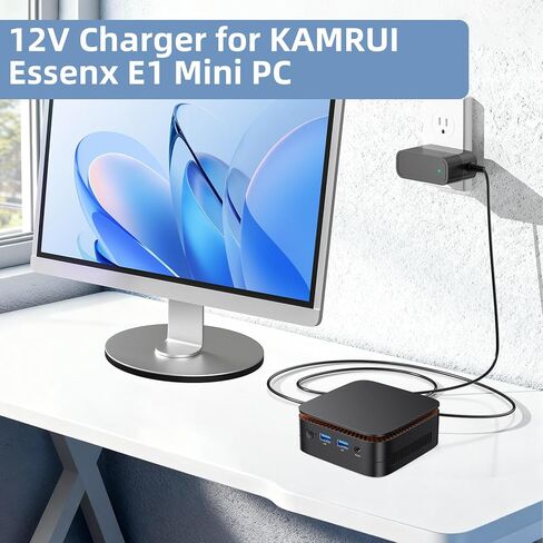 شاحن محول 12 فولت لاستبدال معالج KAMRUI Mini PC لـ KAMRUI GK3 Plus، Essenx E1، Essenx E2، AK1PLUS سلك طاقة محول معالج الكمبيوتر in Kuwait