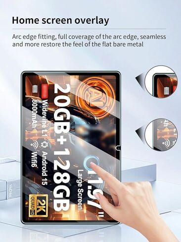 واقي شاشة لجهاز Azeyou M17T12-A733 اللوحي مقاس 12 بوصة Android، مضاد للخدش 9H صلابة اللمس الحساسة 2.5D حواف مستديرة خالية من الفقاعات سهلة التركيب، عبوتان. in Kuwait