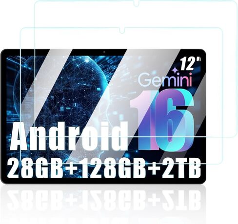 Screen Protector for Raemond K90 Android 16 12 inch Tablet, Anti-Scratch 9H Hardness Touch Sensitive 2.5D Rounded Edges Bubble Free Easy to Install,2 Pack. in Saudi Arabia