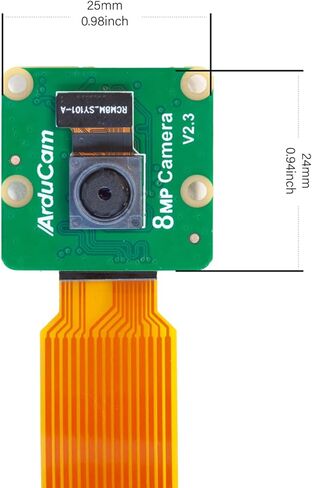Arducam لوحدة كاميرا Raspberry Pi V2-8 ميجابيكسل، 1080 بكسل (RPI-CAM-V2 + كابل مرن 5.9 بوصة/150 مم + كابل Pi Zero) (عبوة من قطعتين) in Saudi Arabia