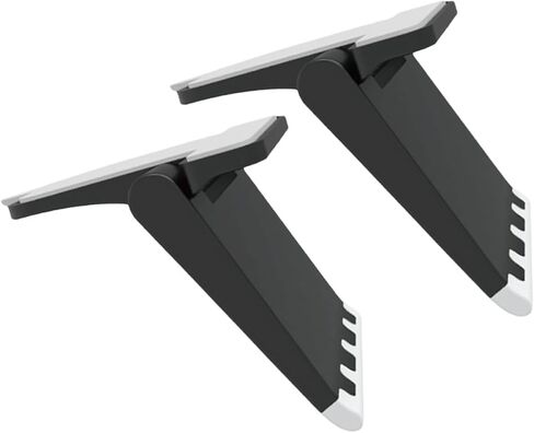 TEHAUX 2pcs Portable Laptop Riser Stand for Desk, Universal Notebook Cooling Holder with Foldable Design, Black Computer Support for Home and Office Use in Saudi Arabia