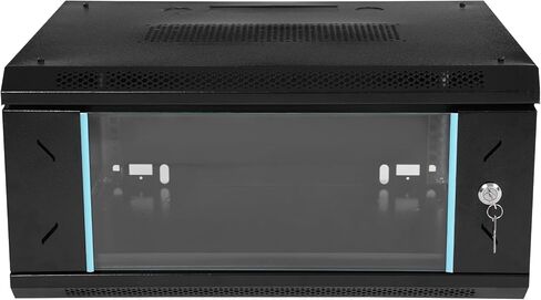 خزانة خادم مثبتة على الحائط 4U، حاوية خزانة رف شبكة تكنولوجيا المعلومات مع فتحات لتبديد الحرارة، رف حاوية خادم الشبكة مقاس 23 × 17 × 9 بوصة مع قفل باب زجاجي، لمعدات تكنولوجيا المعلومات، وأجهزة الصوت والصورة in Kuwait