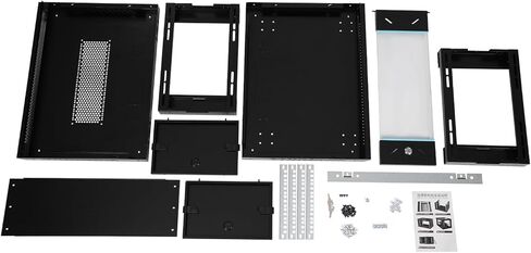 خزانة خادم مثبتة على الحائط 4U، حاوية خزانة رف شبكة تكنولوجيا المعلومات مع فتحات لتبديد الحرارة، رف حاوية خادم الشبكة مقاس 23 × 17 × 9 بوصة مع قفل باب زجاجي، لمعدات تكنولوجيا المعلومات، وأجهزة الصوت والصورة in Kuwait