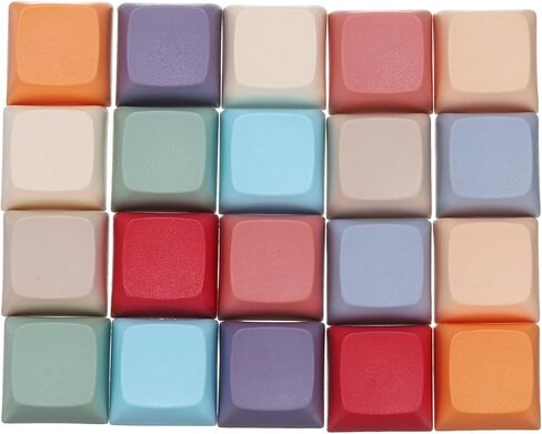مجموعة أغطية مفاتيح PATIKIL PBT، 20 قطعة من لوحات المفاتيح الرقمية الميكانيكية الملونة، أغطية مفاتيح فارغة محمولة للعمل المكتبي اليومي، تصميم إبداعي للألعاب والترفيه، 10 ألوان in Kuwait