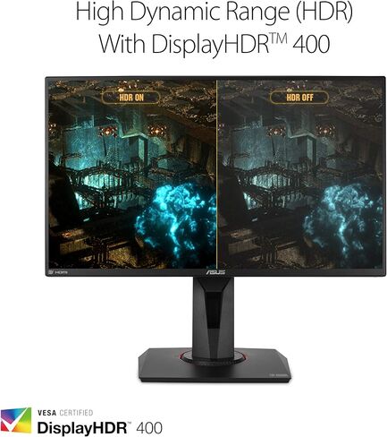 شاشة ASUS TUF Gaming VG259QM مقاس 24.5 بوصة، بدقة 1080 بكسل عالية الدقة (1920 × 1080)، IPS سريعة، 280 هرتز، متوافقة مع G-SYNC، مزامنة ضبابية الحركة المنخفضة للغاية، 1 مللي ثانية، DisplayHDR 400، العناية بالعين، DisplayPort HDMI (متجدد) in Kuwait