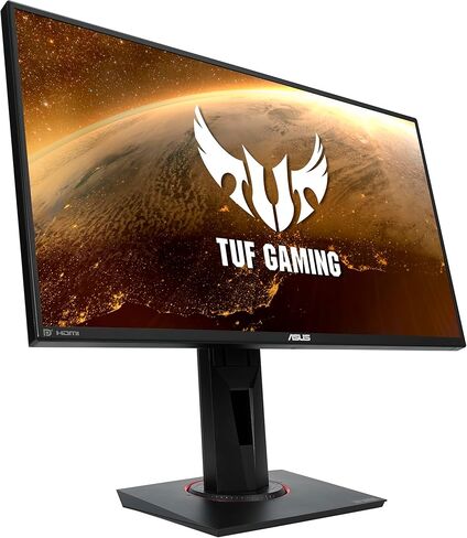 شاشة ASUS TUF Gaming VG259QM مقاس 24.5 بوصة، بدقة 1080 بكسل عالية الدقة (1920 × 1080)، IPS سريعة، 280 هرتز، متوافقة مع G-SYNC، مزامنة ضبابية الحركة المنخفضة للغاية، 1 مللي ثانية، DisplayHDR 400، العناية بالعين، DisplayPort HDMI (متجدد) in Kuwait