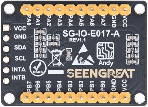 MCP23017 IO Expander Board، واجهة I2C 16 دبابيس GPIO - متوافقة مع Raspberry Pi، Arduino، STM32 لسهولة توسيع منفذ IO in Kuwait