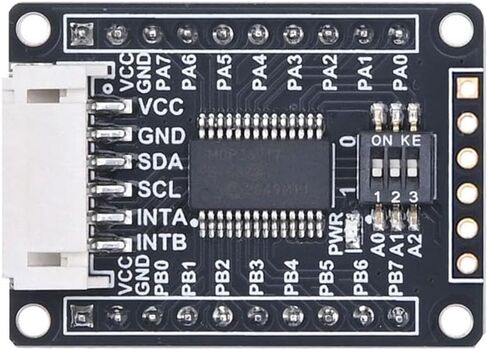 MCP23017 IO Expander Board، واجهة I2C 16 دبابيس GPIO - متوافقة مع Raspberry Pi، Arduino، STM32 لسهولة توسيع منفذ IO in Kuwait