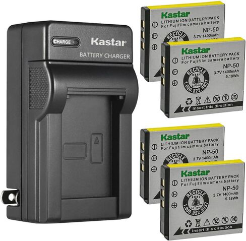 استبدال شاحن بطارية حائط تيار متردد Kastar FNP-50 لكاميرا Fujifilm FinePix XP100، FinePix XP110، FinePix XP150، FinePix XP160، FinePix XP170، FinePix XP200، FinePix XF1، FinePix F1000EXR in Kuwait