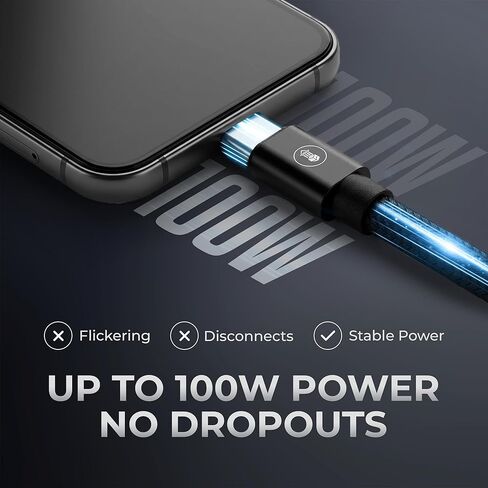 McClinton & Co. USB C to USB C Cable 6ft Length | Up to 100W PD Fast Charging | Durable Braided Design | Snug, Secure Connection for Phones, Tablets, Laptops, Powerbanks in Saudi Arabia