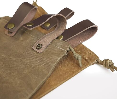 The Bear Essentials Outdoors Co. Pack Pouch, Waxed Canvas Hip Bag, Canoe Bag, Foraging Pouch - OD Green, Brown - Small, Large in Saudi Arabia