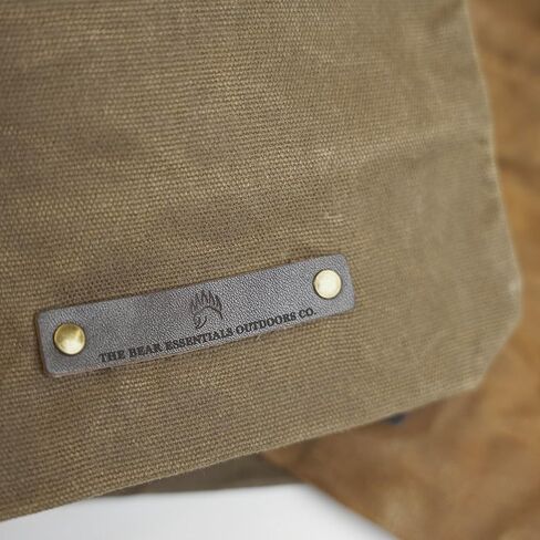 The Bear Essentials Outdoors Co. Pack Pouch, Waxed Canvas Hip Bag, Canoe Bag, Foraging Pouch - OD Green, Brown - Small, Large in Saudi Arabia