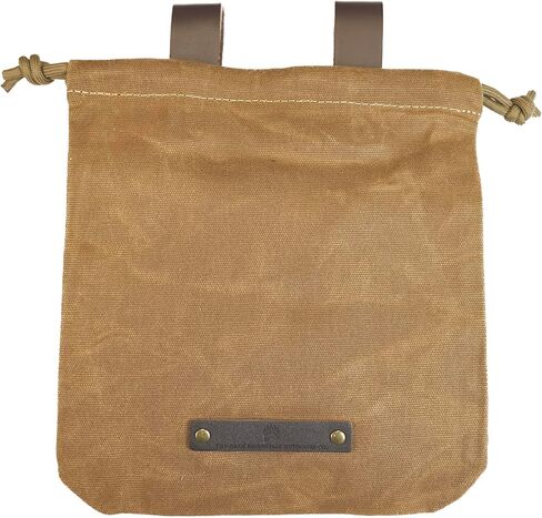 The Bear Essentials Outdoors Co. Pack Pouch, Waxed Canvas Hip Bag, Canoe Bag, Foraging Pouch - OD Green, Brown - Small, Large in Saudi Arabia