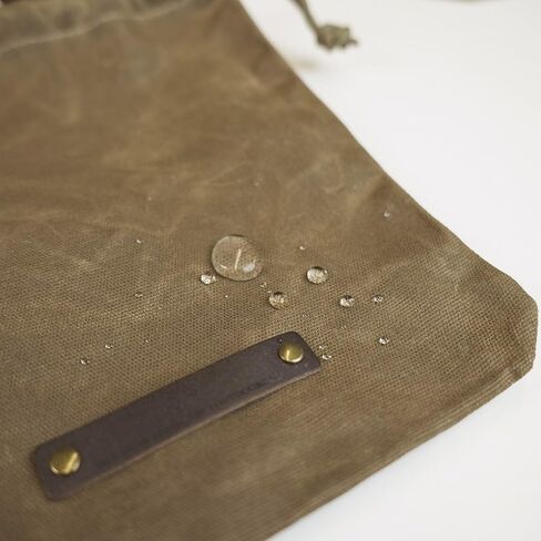 The Bear Essentials Outdoors Co. Pack Pouch, Waxed Canvas Hip Bag, Canoe Bag, Foraging Pouch - OD Green, Brown - Small, Large in Saudi Arabia