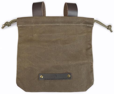 The Bear Essentials Outdoors Co. Pack Pouch, Waxed Canvas Hip Bag, Canoe Bag, Foraging Pouch - OD Green, Brown - Small, Large in Saudi Arabia