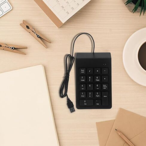 Zerodeko USB سلكية 19 مفتاح لوحة مفاتيح رقمية ميكانيكية لأجهزة الكمبيوتر المحمول والمحاسبة المالية وإدخال البيانات لوحة أرقام محمولة متوافقة مع نظام التشغيل Windows in Kuwait