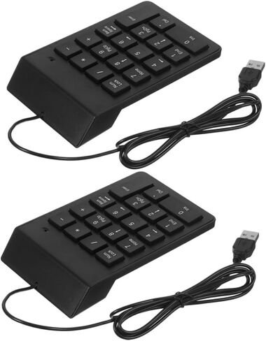 قطعتان من لوحة المفاتيح الرقمية USB لأجهزة الكمبيوتر المحمول وسطح المكتب، لوحة مفاتيح رقمية صغيرة محمولة مكونة من 18 مفتاحًا مع واجهة USB، للمحاسبين وحسابات المكتب in Kuwait